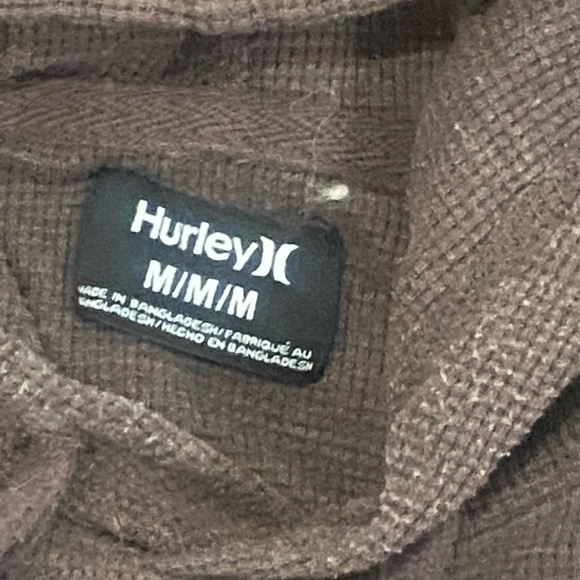 Brown Hurley Y2K Style Hoodie with Embroidered Logo - Picture 4 of 5